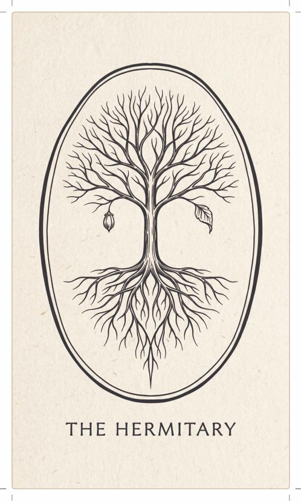 The Hermitary tree with its roots shown beneath