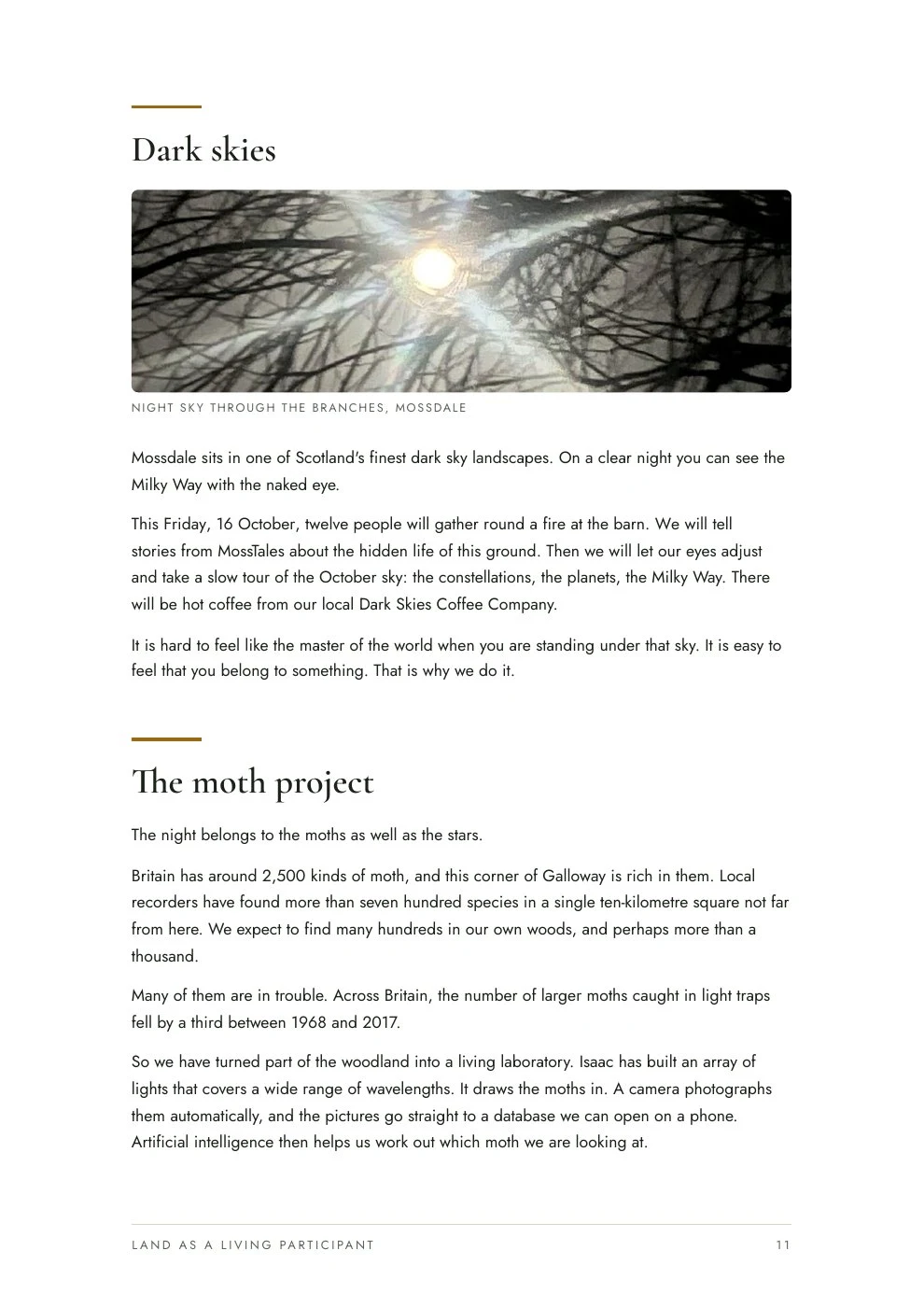 Land as a living participant, page 11